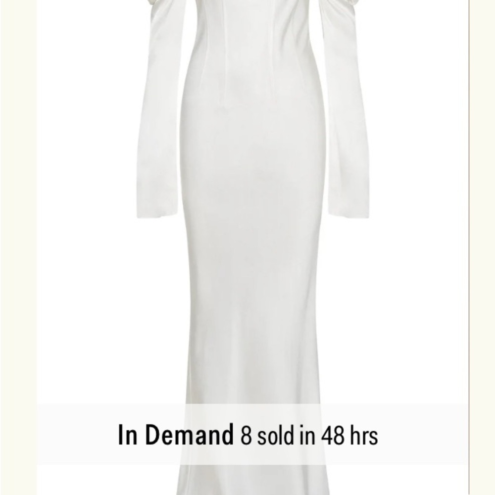 Meshki Off-Shoulder Long Sleeve White Dress - GISELLE - Picture 7 of 7